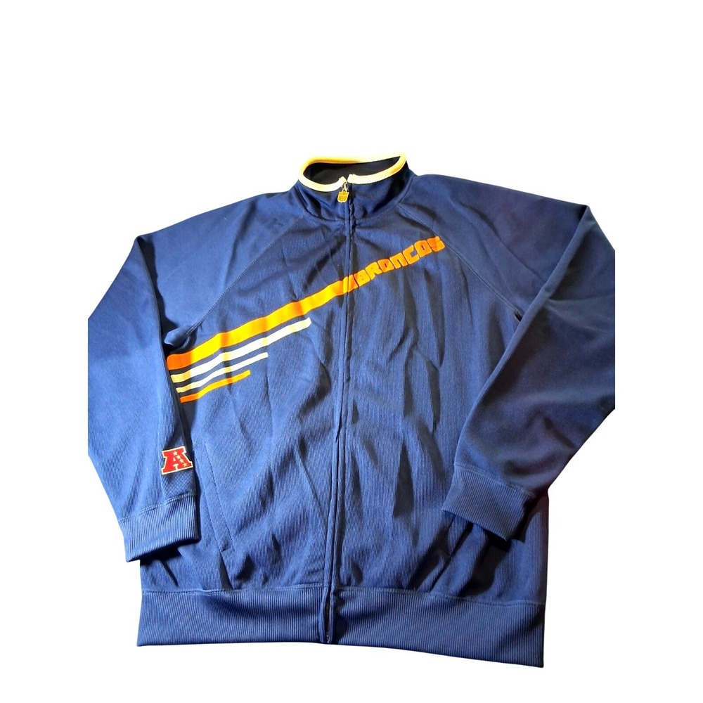 Denver Broncos NFL Full-Zip Fleece Pullover Jacket Men's Large Pro Line AFC